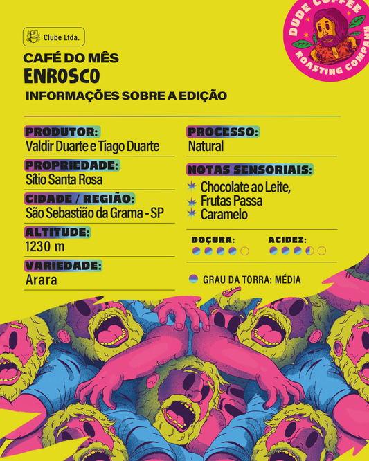 Café Enrosco (Chocolate ao leite, Frutas passa e Caramelo)