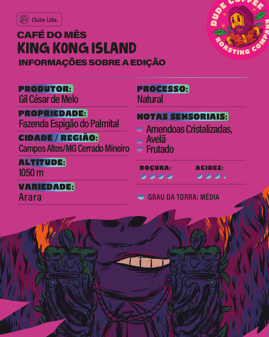 Café The King Kong Island (Amendoas Cristalizadas, Avelã e Frutado)