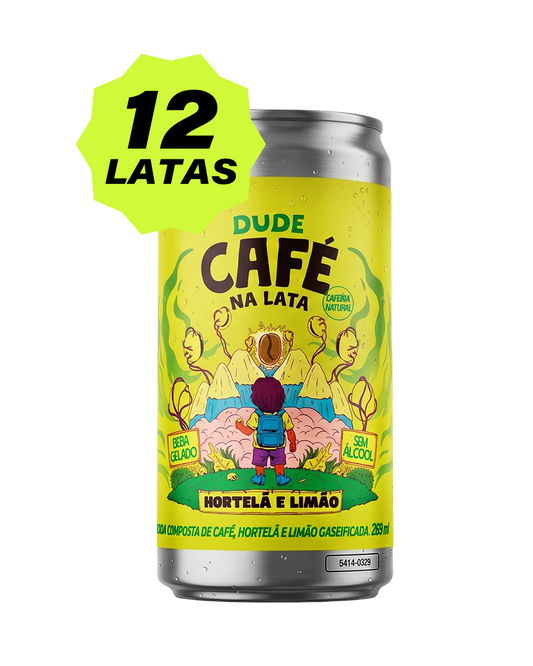 Pack Manda 12 - Dude Café na Lata (Hortelã e Limão) - Latas 269mL (Lote CB4)