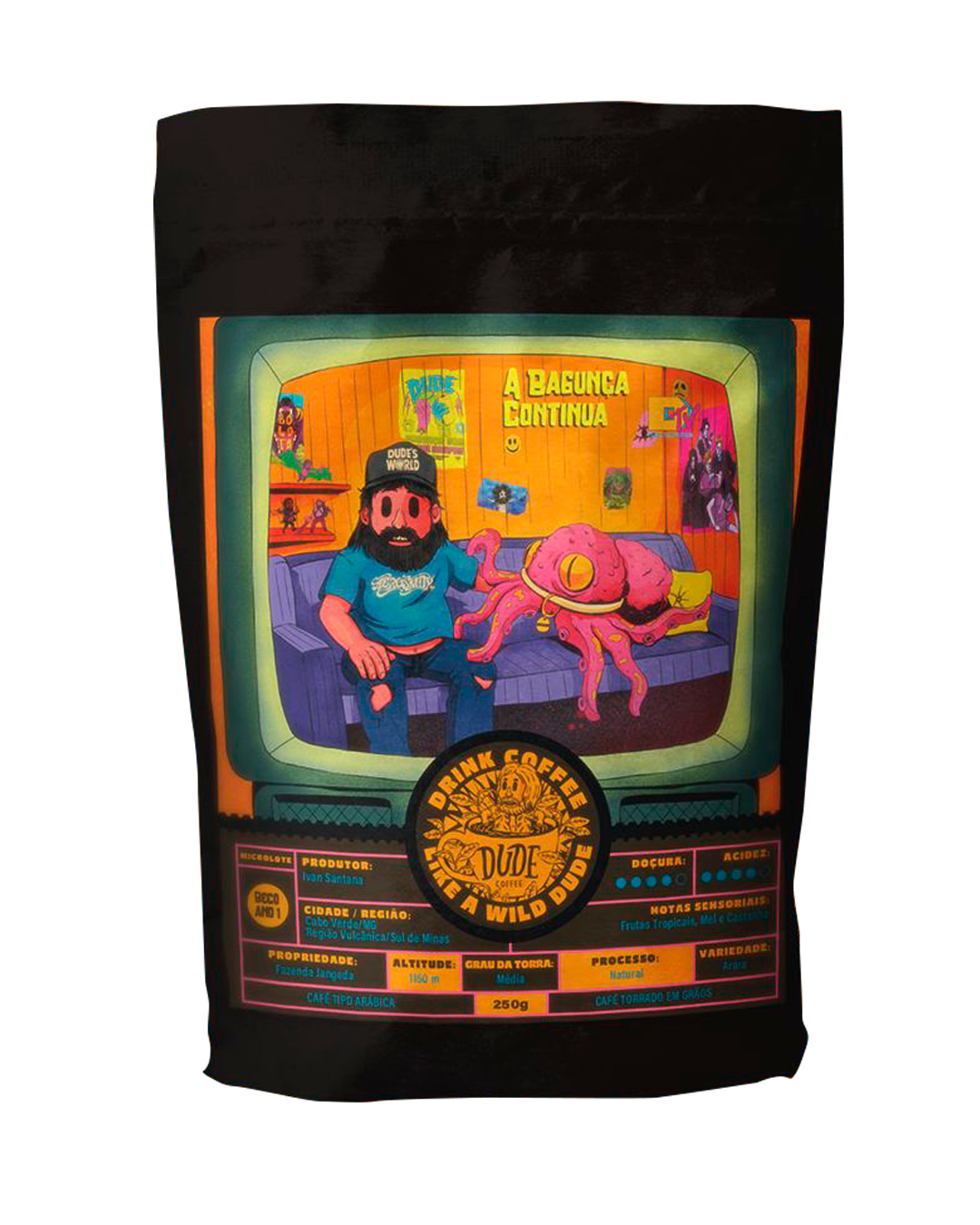 Café A BAGUNÇA CONTINUA (Frutas Tropicais, Mel e Castanha)
