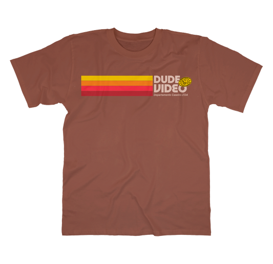Camiseta Marrom Dude Vídeo - Departamento Caseiro