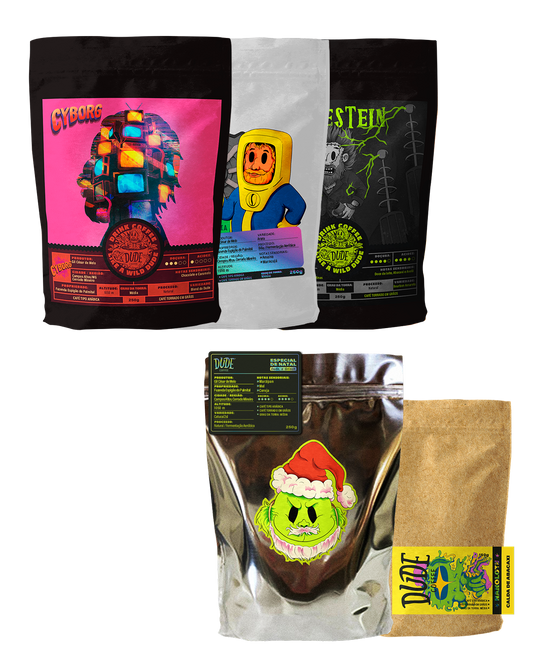 Kit Pura Cafeína (4 cafés de 250g e 1 café 150g) FRETE GRÁTIS