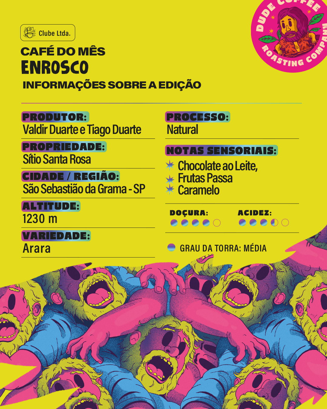 Café Enrosco (Chocolate ao leite, Frutas passa e Caramelo)