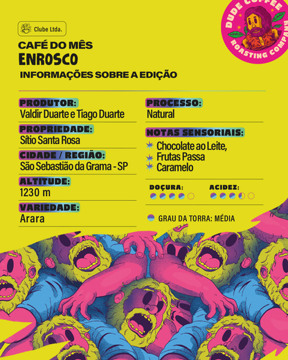 Café Enrosco (Chocolate ao leite, Frutas passa e Caramelo)